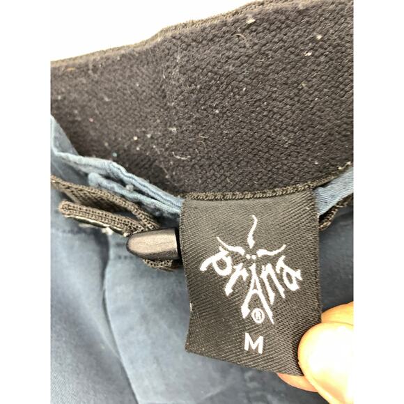 Vintage Prana Cargo Shorts Mens Sz Medium Navy Blue Adjustable Waist 12" Inseam - Picture 4 of 6